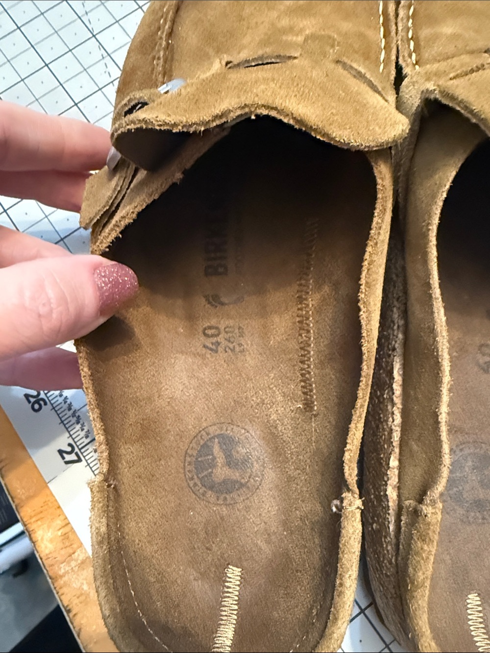 Birkenstock Buckley Suede Clog Mules Brown EU 40 - Picture 3 of 8